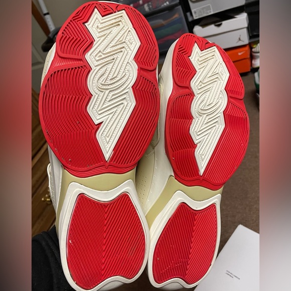 Jordan Zion 2 Fossil/Sail/Team Gold/University Red DO8990-217 Men’s 10.5 - Picture 9 of 16